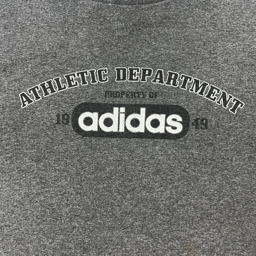 Vintage Adidas Mens Size Large T-shirt Gray Black Spell‎ Out Athletic Y2K 2000's